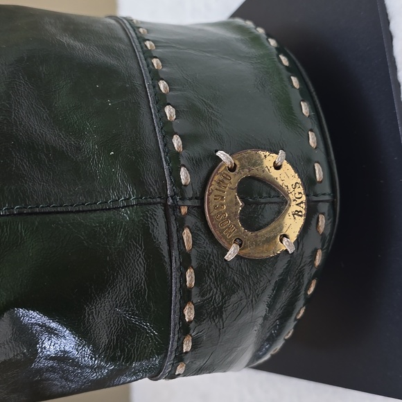 Moschino Green Tie Bucket Shoulder Bag - Picture 2 of 7